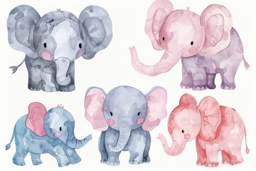 Aufkleber - A group of elephants standing next to each other. Perfect for wildlife and nature themes
