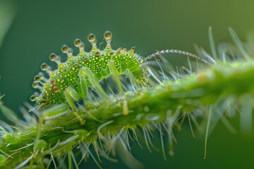 Poster - Close up of a plant with a bug, suitable for nature concepts