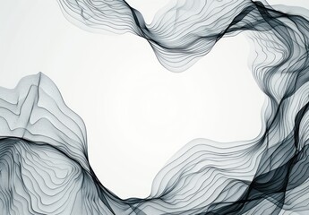 Wall Mural - abstract minimal lines pattern on a white background 
