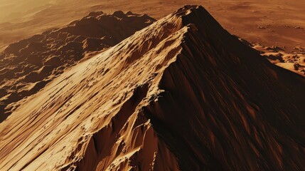 Wall Mural - Martian mountain close up, Olympus Mons, shot on Canon