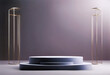 © sandra - 'Purple Podium minimal abstract background cosmetic product presentation geometric shape poduim dais empty three-dimensional render rendering'