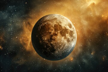 Poster - A breathtaking view of a planet in the sky. Perfect for science or fantasy themed projects