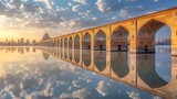 Isfahan skyline, Iran, Persian architecture and historical bridges