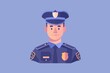 © Fotograf - A man in a police uniform depicted in a flat design style. Suitable for law enforcement concepts