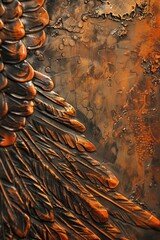 Poster - Detailed shot of a metal bird sculpture. Suitable for various design projects