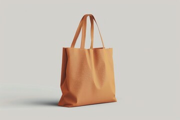 Poster - A simple orange tote bag on a plain surface, versatile for various concepts