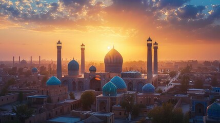Wall Mural - Samarqand skyline, Uzbekistan, Silk Road splendor