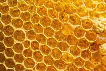 Poster - Detailed view of a beehive with honeycombs, suitable for educational materials
