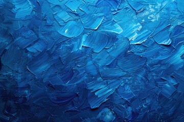 Canvas Print - Detailed view of blue paint on canvas, suitable for artistic backgrounds