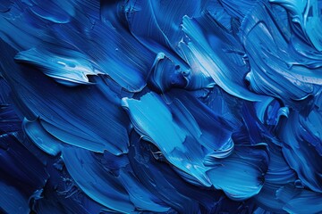Poster - Detailed close up of blue paint on a wall. Suitable for backgrounds or textures