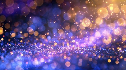 Poster - Blurry background with blue and purple lights, suitable for various designs
