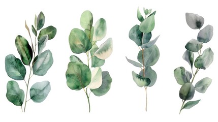 Poster - A collection of various leaf types. Suitable for botanical illustrations