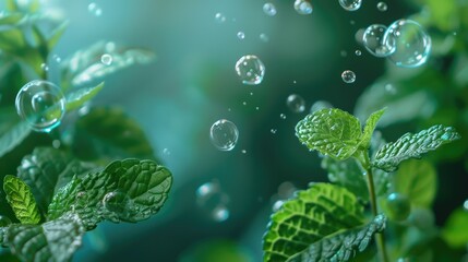 Poster - Detailed view of water bubbles, suitable for various design projects
