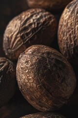 Poster - Various nuts arranged on a table, perfect for food and nutrition concepts