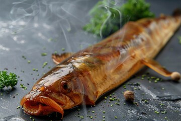 Aufkleber - A fish sitting on a table, suitable for various concepts