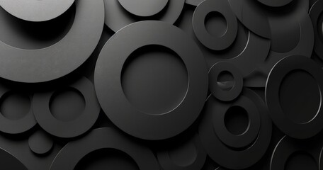 Sticker - minimalist black geometric background