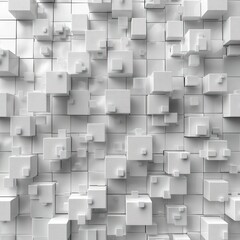 Wall Mural - white square technology background