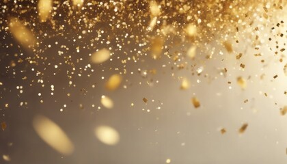 Wall Mural - 'confetti design. Background Falling holiday particle light Beautiful particles. glitter golden template gold magic premium glistering spark dust night abstract'