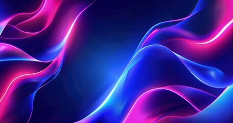 Wall Mural - electric blue and pink color wave motion effect