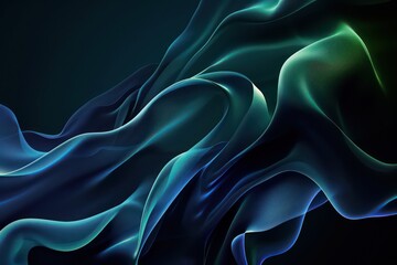 Wall Mural - abstract gradient texture branding tech conference in black, blue, green hues