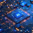 artificial intelligence circuit board illustrated
