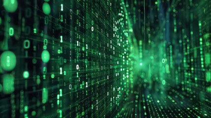digital binary encrypted code matrix background
