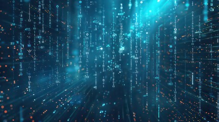 digital binary encrypted code matrix background