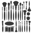 Silhouette makeup tool and equipment black color only