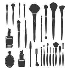 Silhouette makeup tool and equipment black color only