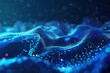 abstract digital particle wave futuristic technology background dynamic motion design illustration glowing blue