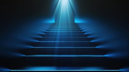 abstract blue laser beams background