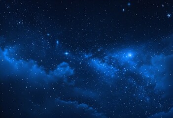 Wall Mural - Starry Night Vision: Nebulae, Stars, and Celestial Beauty