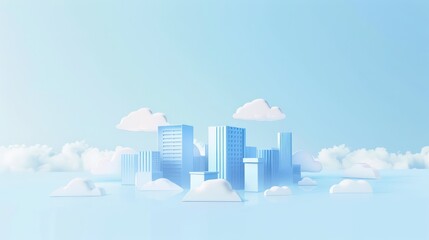 Sticker - cloud data website background, light blue, use of bright colors