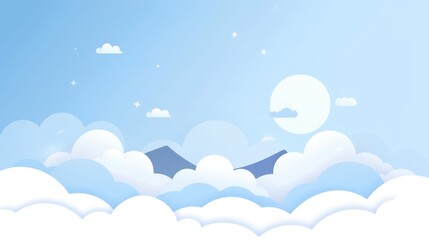 Wall Mural - cloud data website background, light blue, use of bright colors