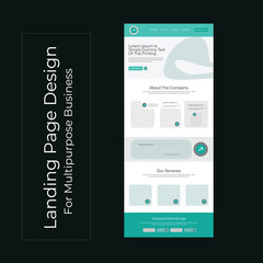 Wall Mural - One Page marketing Template Vector Design 