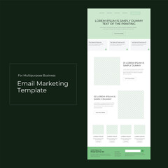 Wall Mural - Colored minimalist style Email Marketing landing page website design template