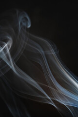 Wall Mural - abstract of smoke on black background