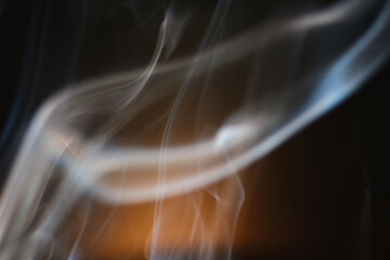 Wall Mural - Abstract of smoke on black background