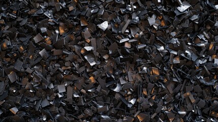 Poster - Background or screensaver made of metal shavings. AI generative.