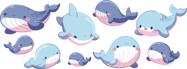 Wall Mural - whale clipart vector for graphic resources