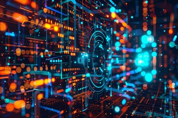 Digital Transformation, System Engineering and Programming Abstract Background AI Generated Illustration