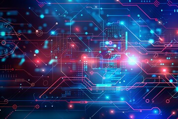 Digital Transformation, System Engineering and Programming Abstract Background AI Generated Illustration