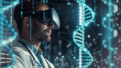 Poster - Medical Professional Exploring Virtual Reality Genomics at Night