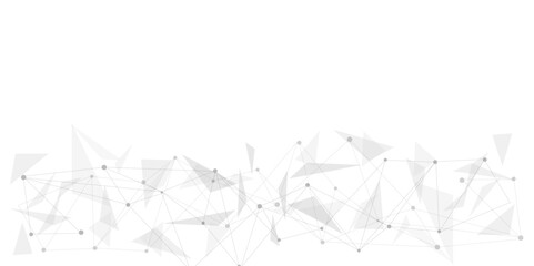 Poster - Vectors Grey graphic background dots with connections technologies and sharing data as abstract concept.
