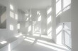 Cubist Geometry: White Light Space in Modern Office Apartment