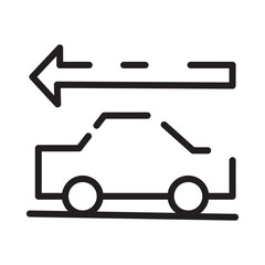 Sticker - Car Driving On Line Icon