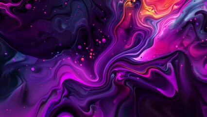Poster - Vibrant Cosmic Marble Pattern With Swirling Colors