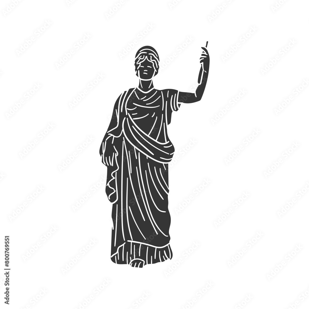 Picogram Greek Hera Icon Silhouette Illustration. Greek Mythology Vector Graphic ...
