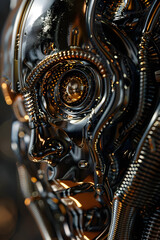 Poster - The Captivating Enigma of an Otherworldly Mechanical Masterpiece:A Close-Up of Intricate Futuristic Gears and Patterns