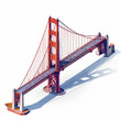 Isometric view of Golden Gate Bridge